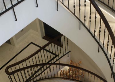Six bedroom bespoke build Buckinghamshire - View down the staircase image