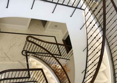 Six bedroom bespoke build Buckinghamshire - View down the staircase image