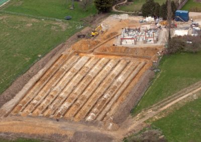 Four bedroom detached new build property in South Oxfordshire - Aerial view of groundworks and foundations image
